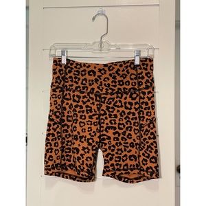 NWT Leopard Biker Short with Pockets
